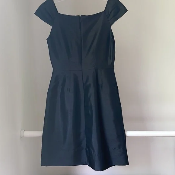 Banana Republic Size O Black Taffeta Dress - Picture 2 of 11